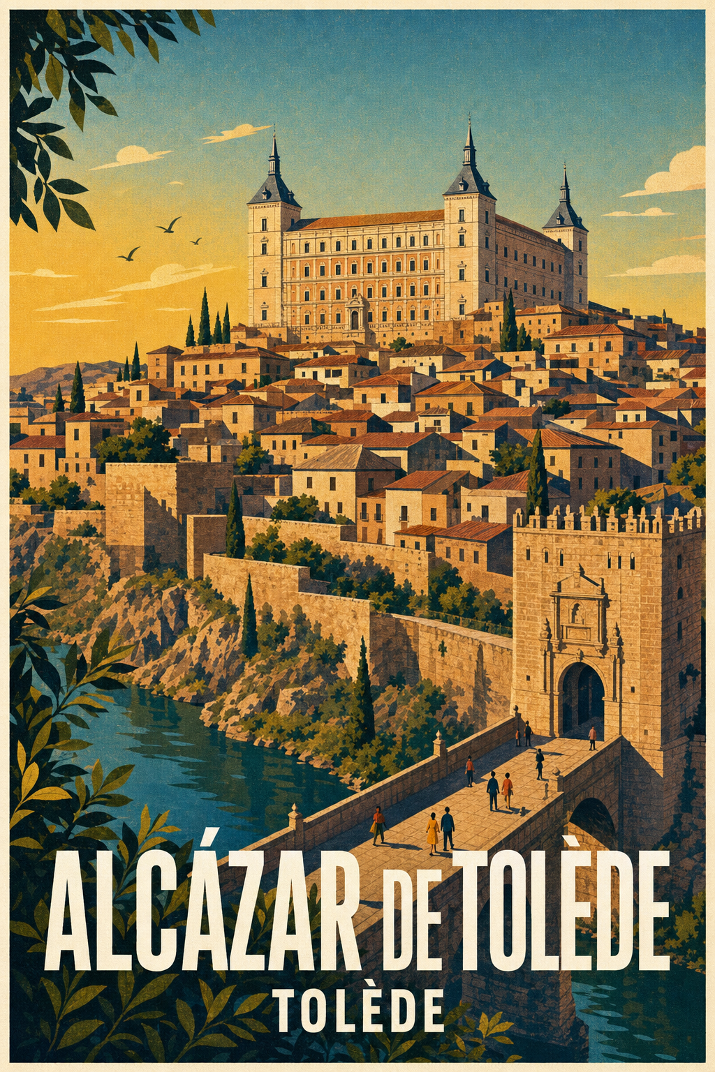Affiche de l'Alcázar de Tolède, poster Espagne
