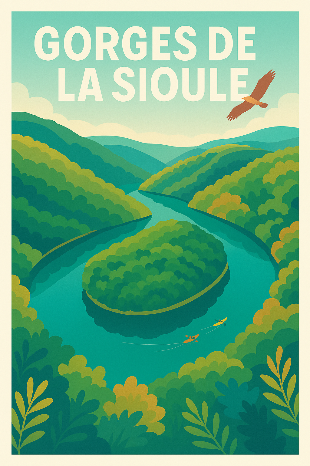Affiche de Gorges de la Sioule - L'échappée sauvage au cœur de l'Auvergne