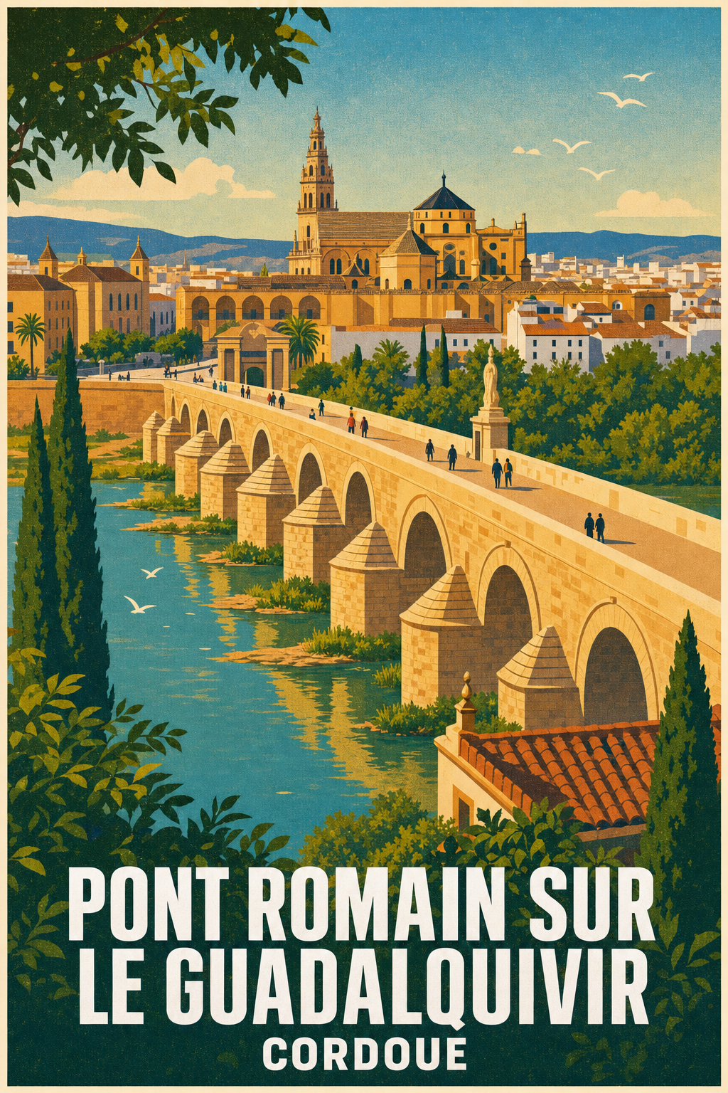 Affiche de Cordoue, poster Pont Romain