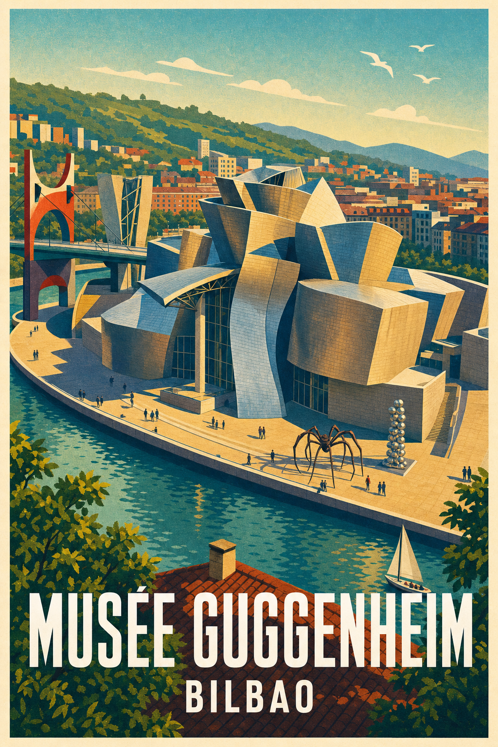 Affiche de Bilbao, poster Musée Guggenheim