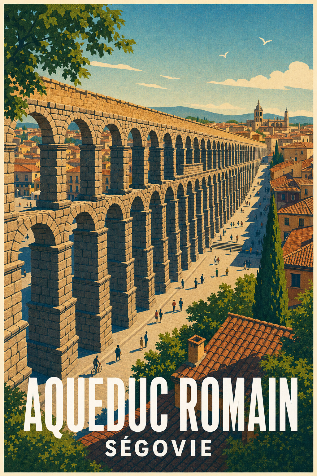 Affiche de Ségovie, Aqueduc Romain