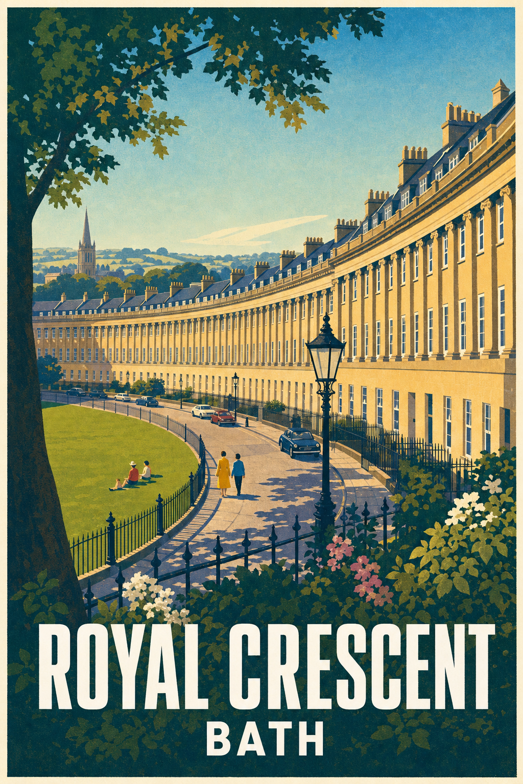 Affiche de Bath, poster Royal Crescent
