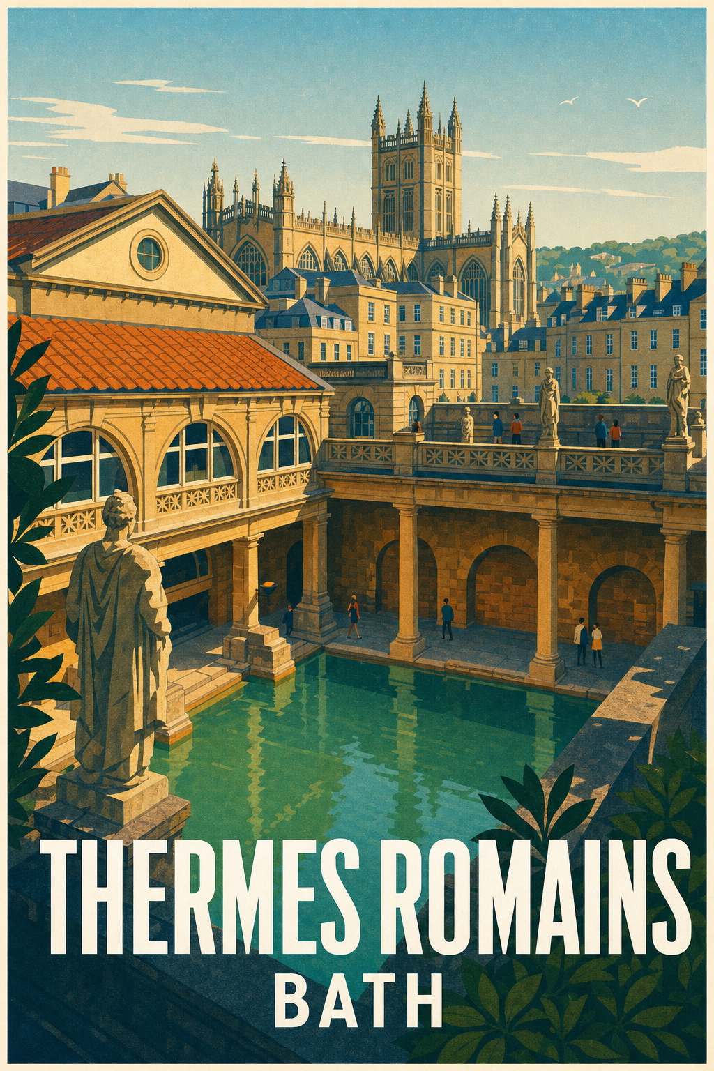 Affiche de Bath, poster des Thermes Romains