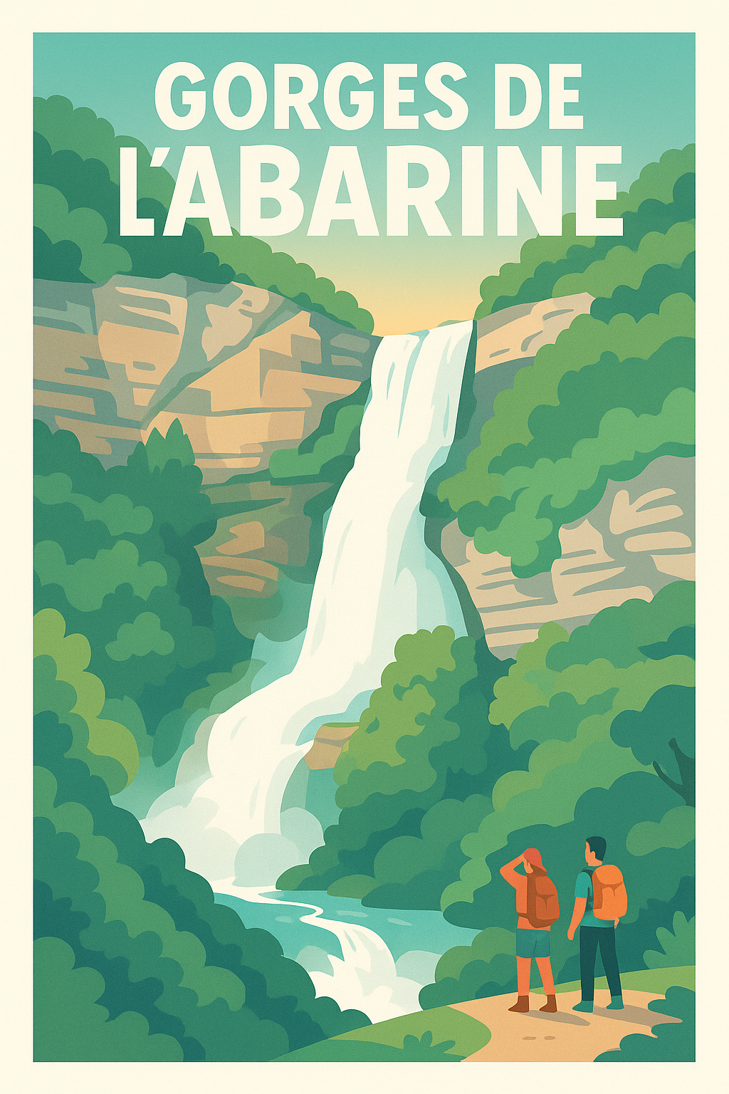 Affiche de Gorges de l'Albarine - L'éclat sauvage de la cascade de la Charabotte
