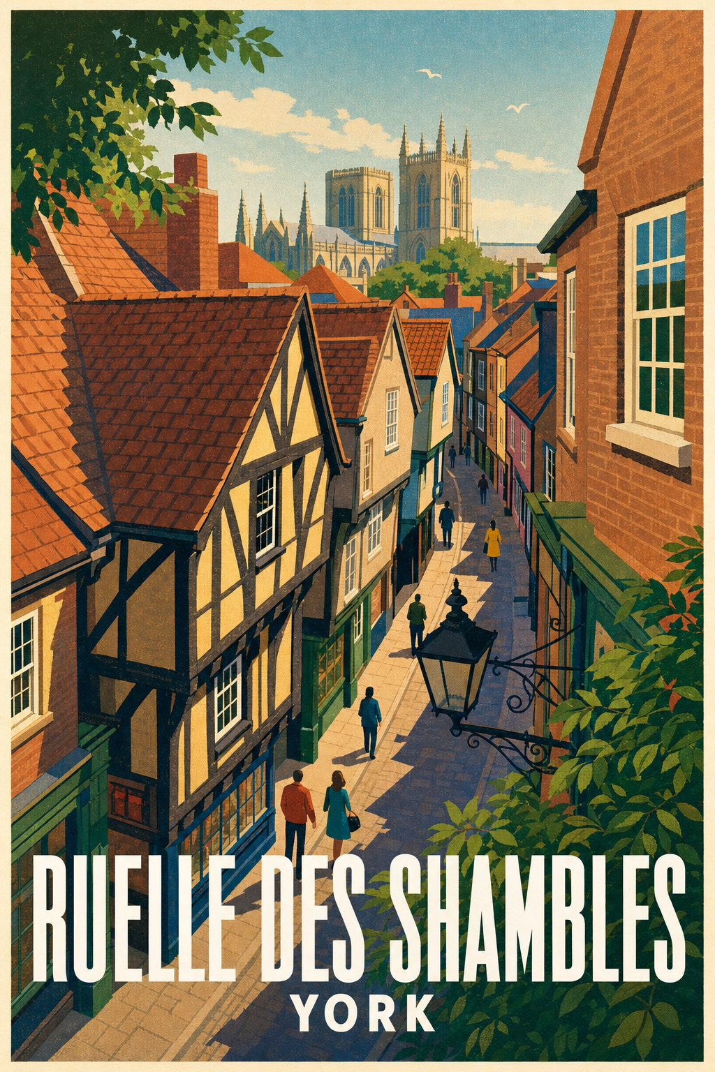 Affiche de la Ruelle des Shambles, poster de York