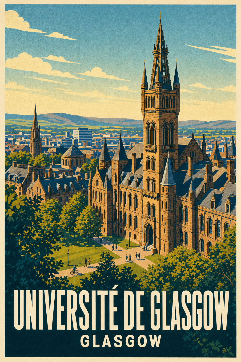 Affiche de Glasgow, poster architecture