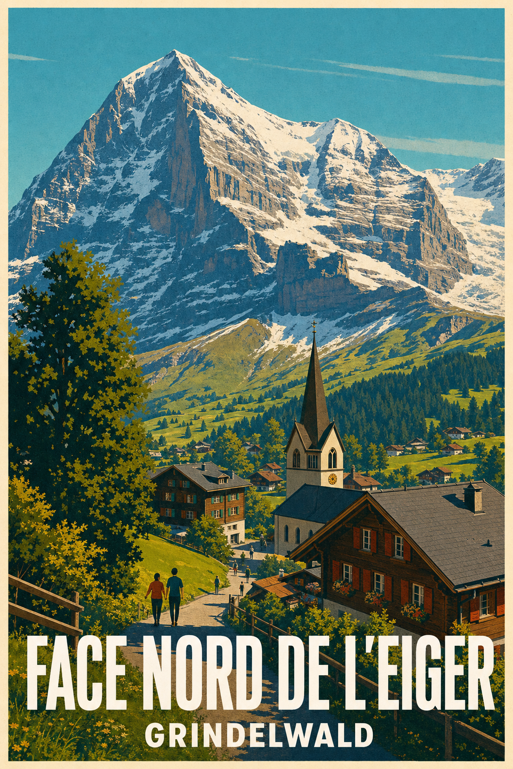 Affiche de Grindelwald, Face Nord de l'Eiger