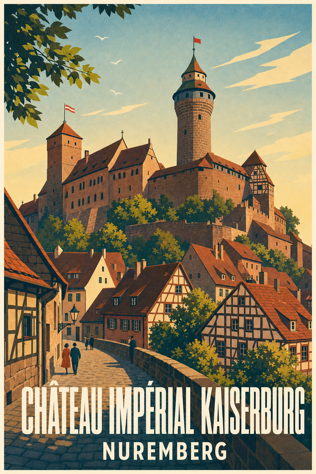 Affiche du Château de Nuremberg, poster Kaiserburg