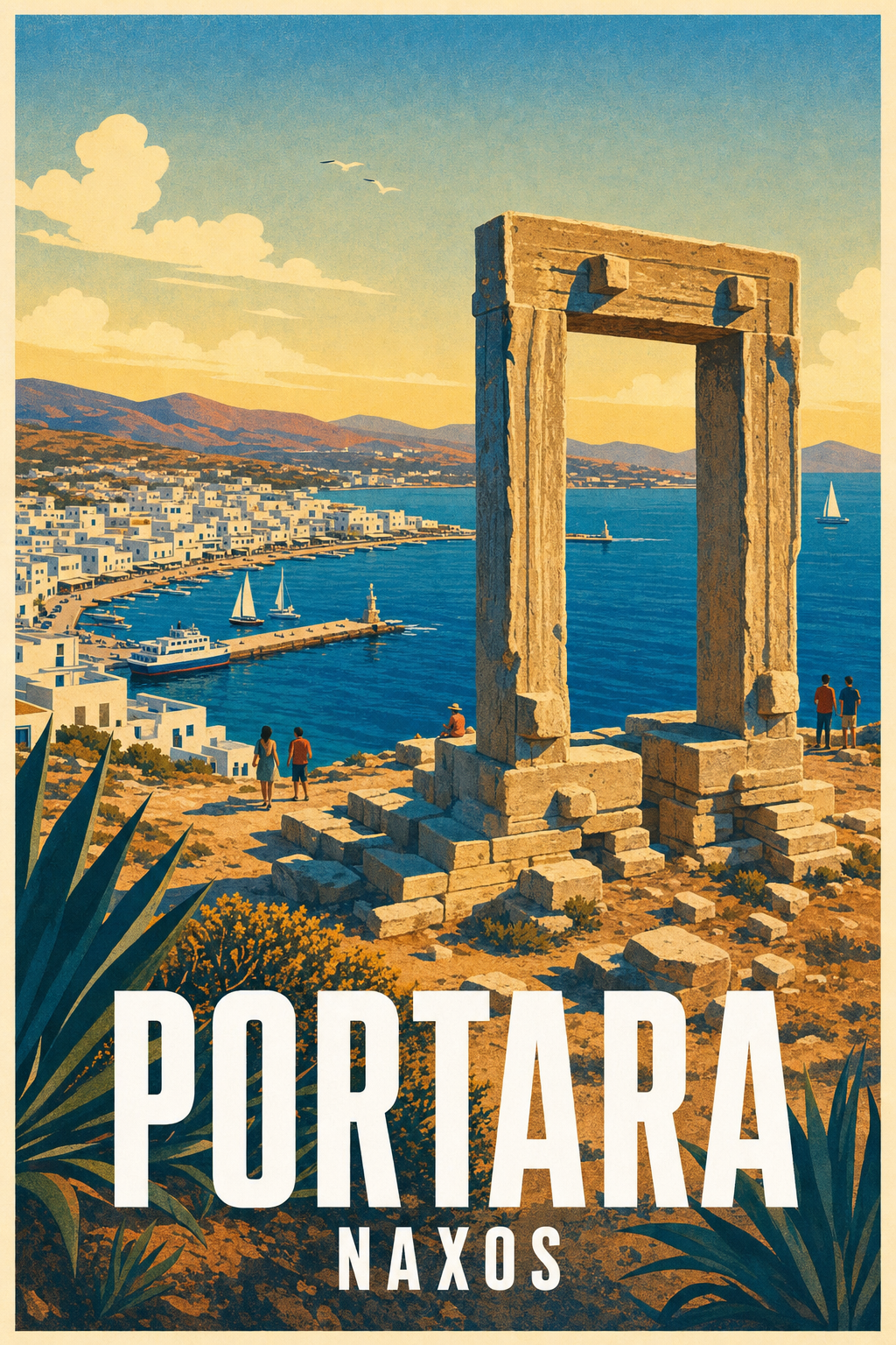 Affiche de Naxos, poster de la Portara