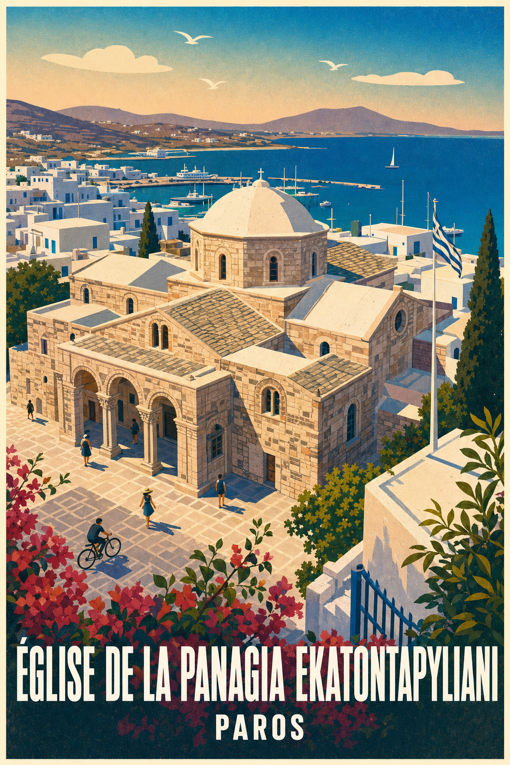 Affiche de la Panagia Ekatontapyliani, poster Paros