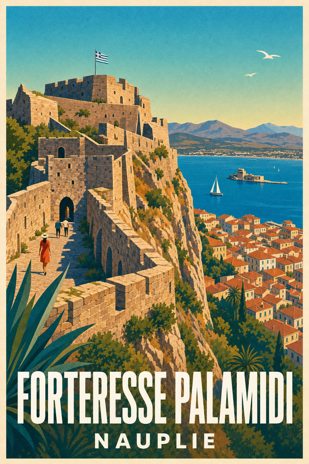 Affiche de la Forteresse Palamidi, poster Grèce