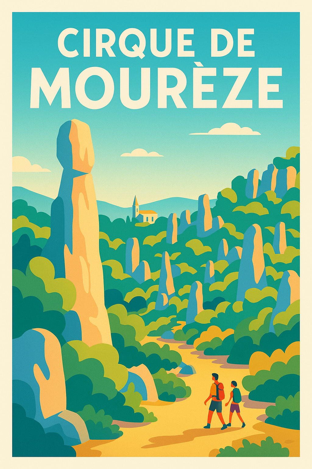 Affiche de Cirque de Mourèze - Évadez-vous au cœur des roches dolomitiques
