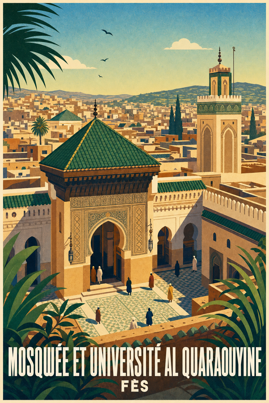 Affiche de Fès, Mosquée Al Quaraouiyine