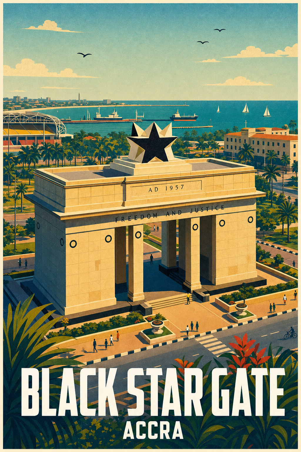 Affiche d'Accra, Black Star Gate