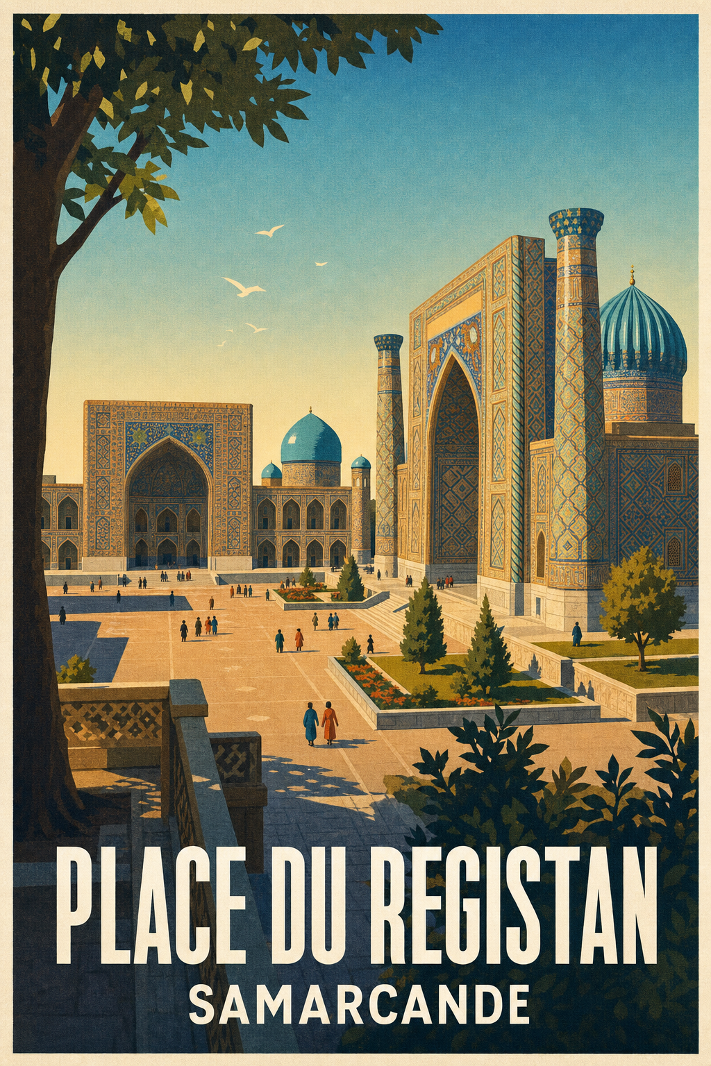 Affiche de Samarcande, poster place du Registan
