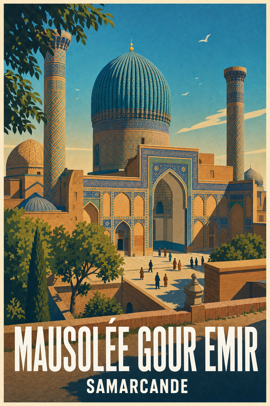 Affiche du Mausolée Gour Emir, Samarcande
