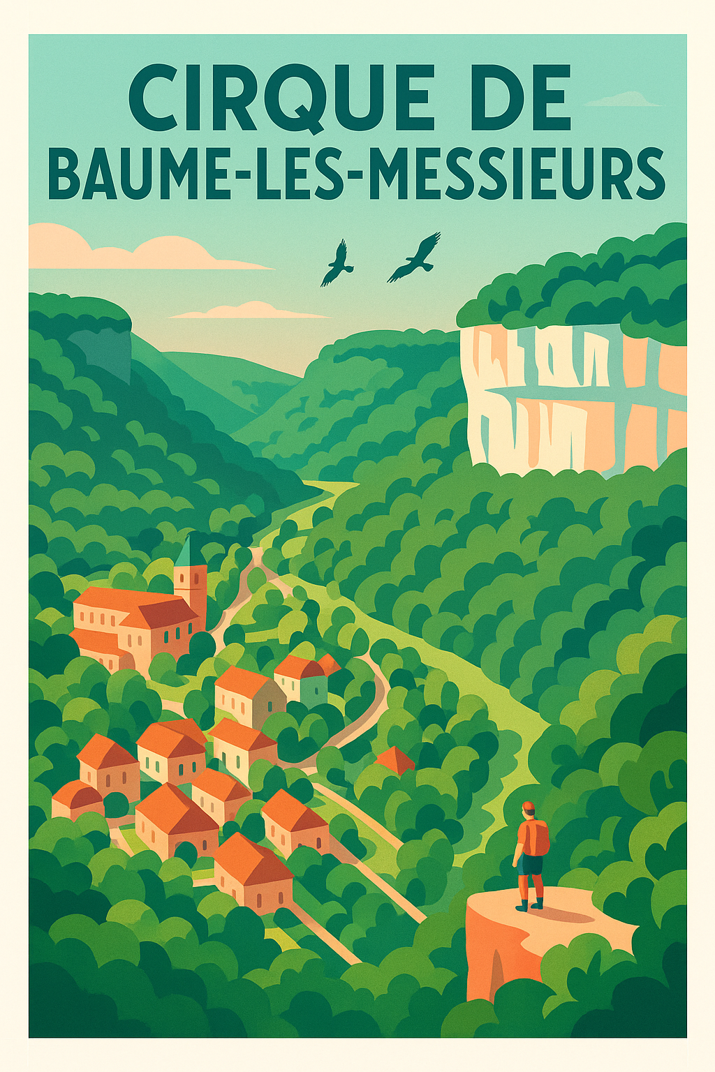 Affiche de Baume-les-Messieurs - L'éclat sauvage du Jura dans votre salon