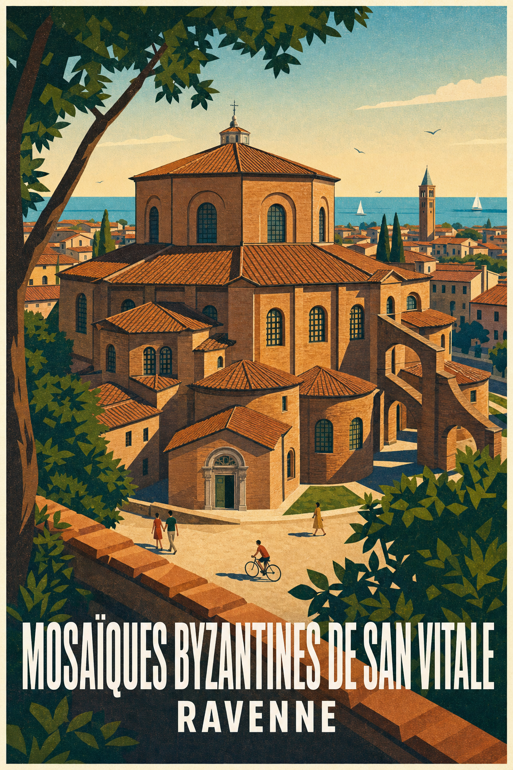 Affiche de Ravenne, poster de la basilique San Vitale