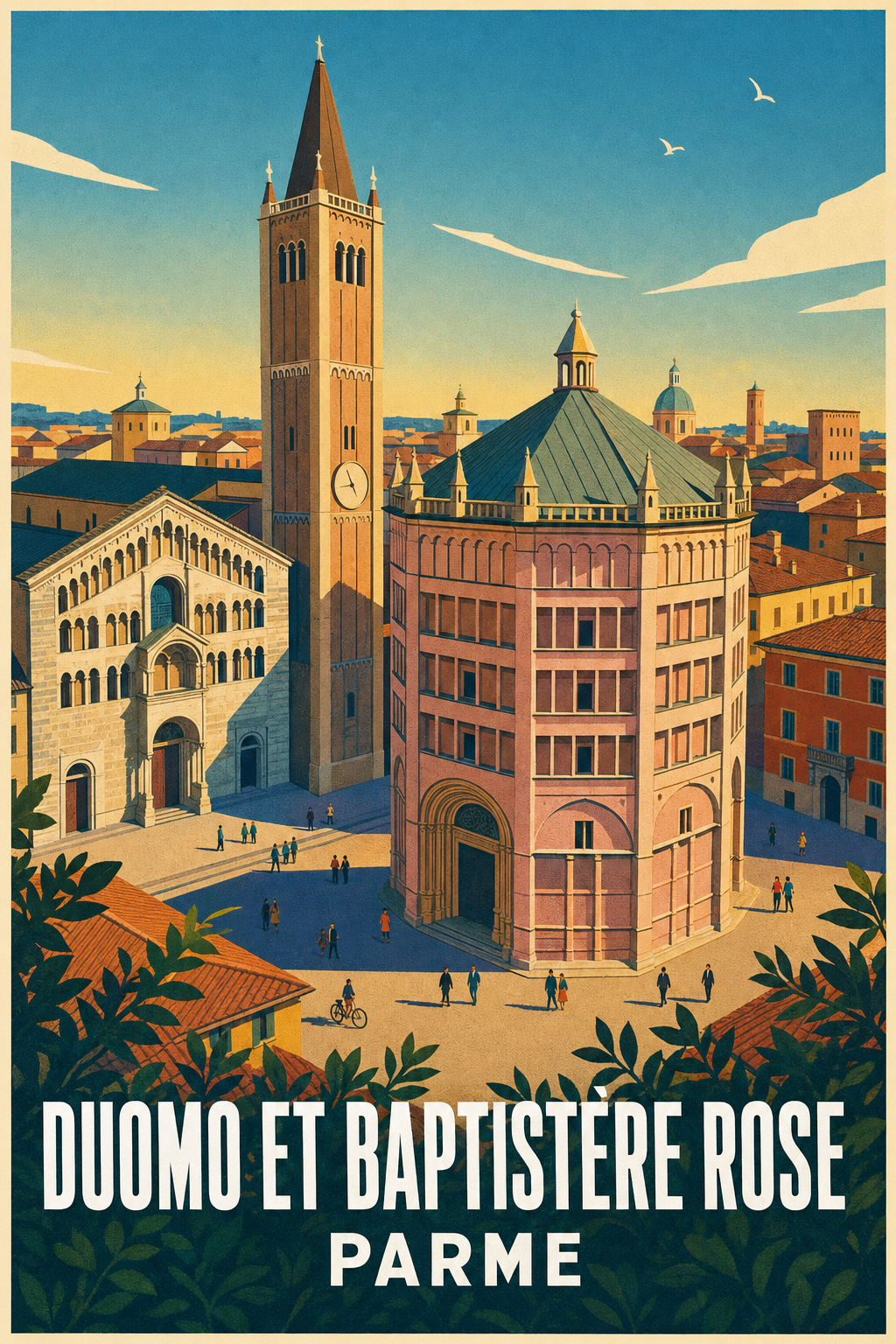 Affiche de Parme, baptistère rose