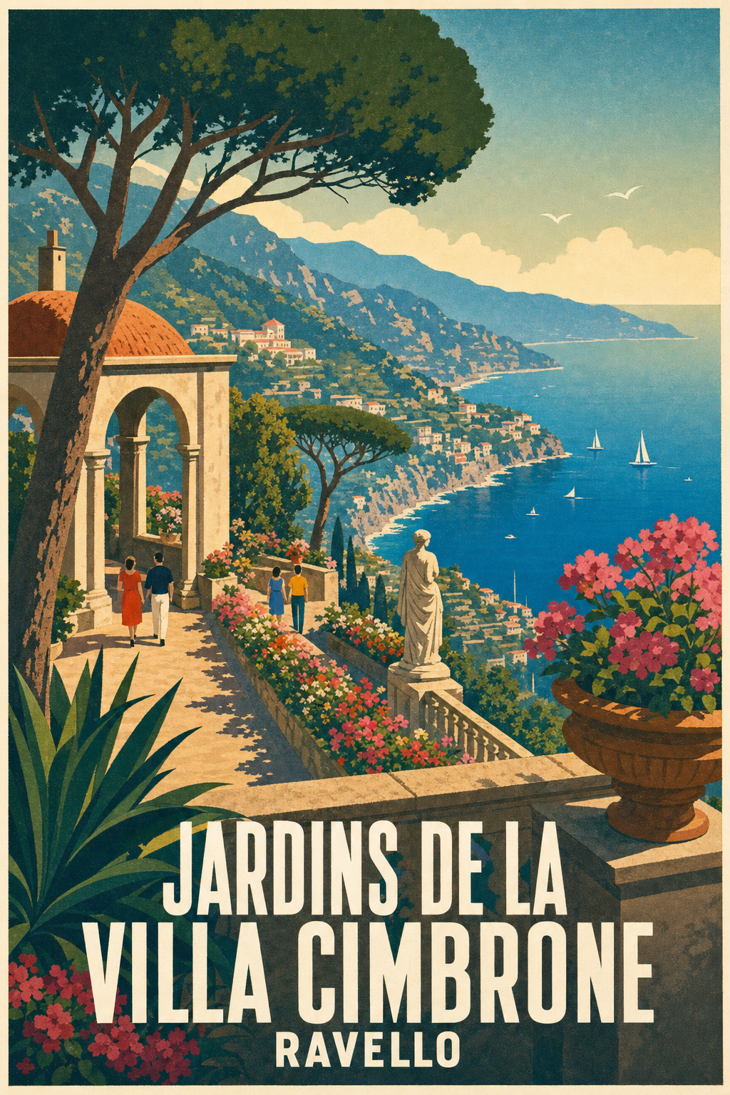 Affiche de Ravello, poster Villa Cimbrone
