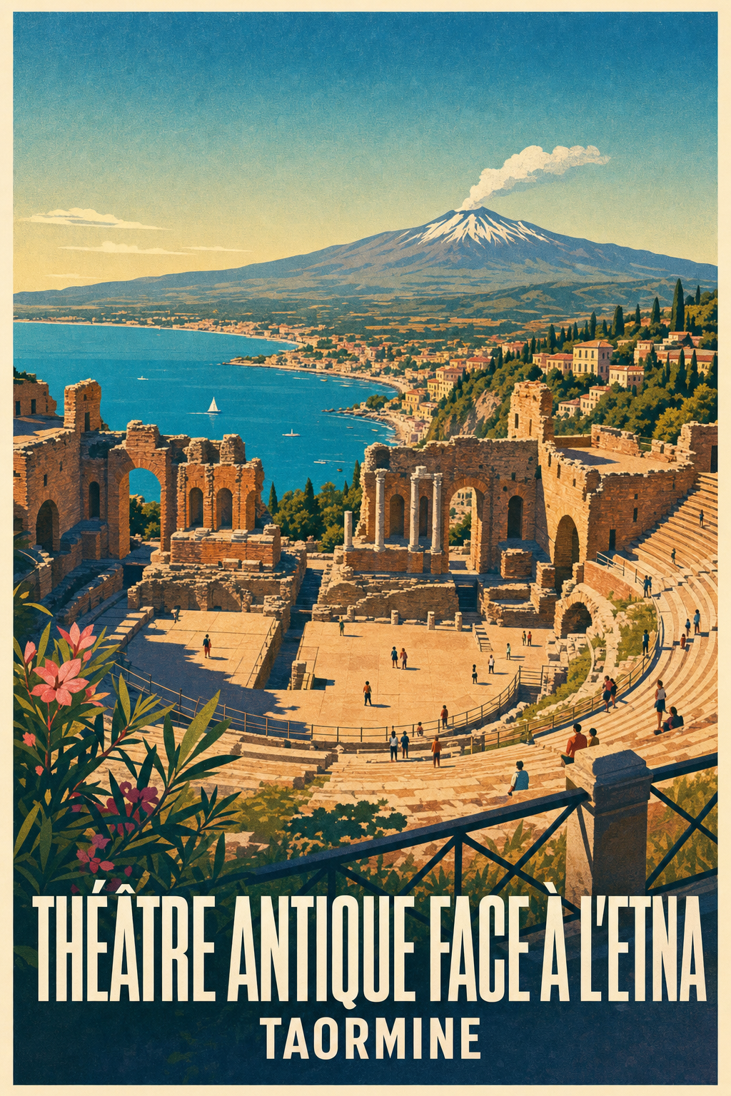 Affiche de Taormine, poster du théâtre antique