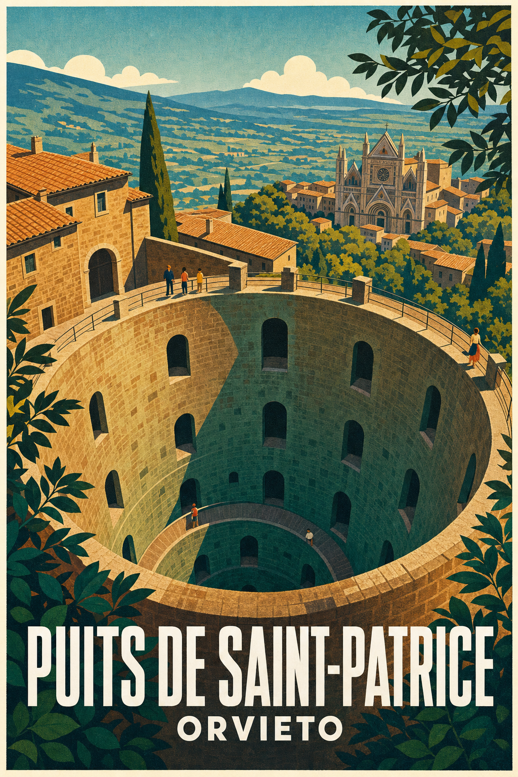 Affiche du Puits de Saint-Patrice, poster Orvieto
