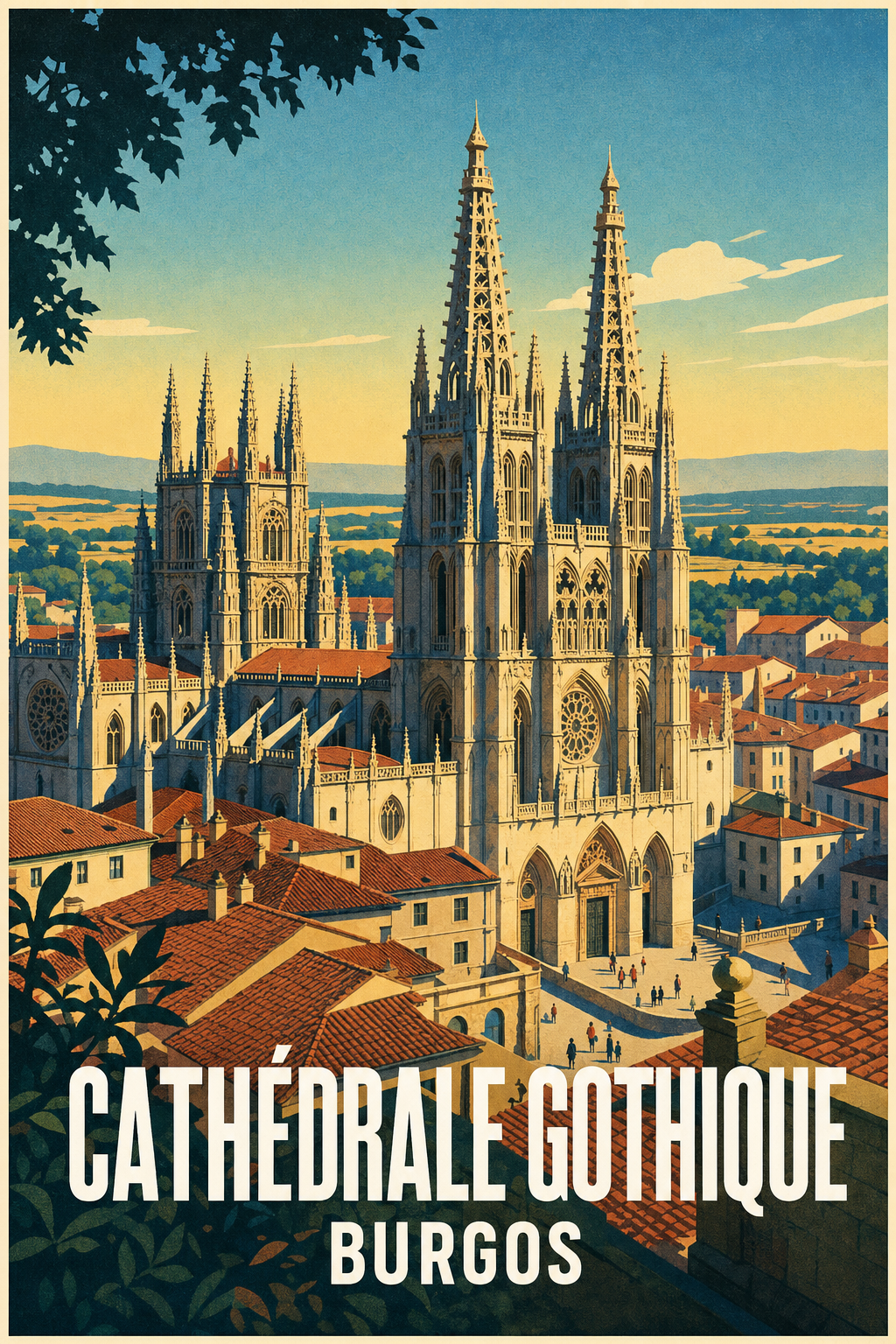Affiche de Burgos, poster cathédrale gothique