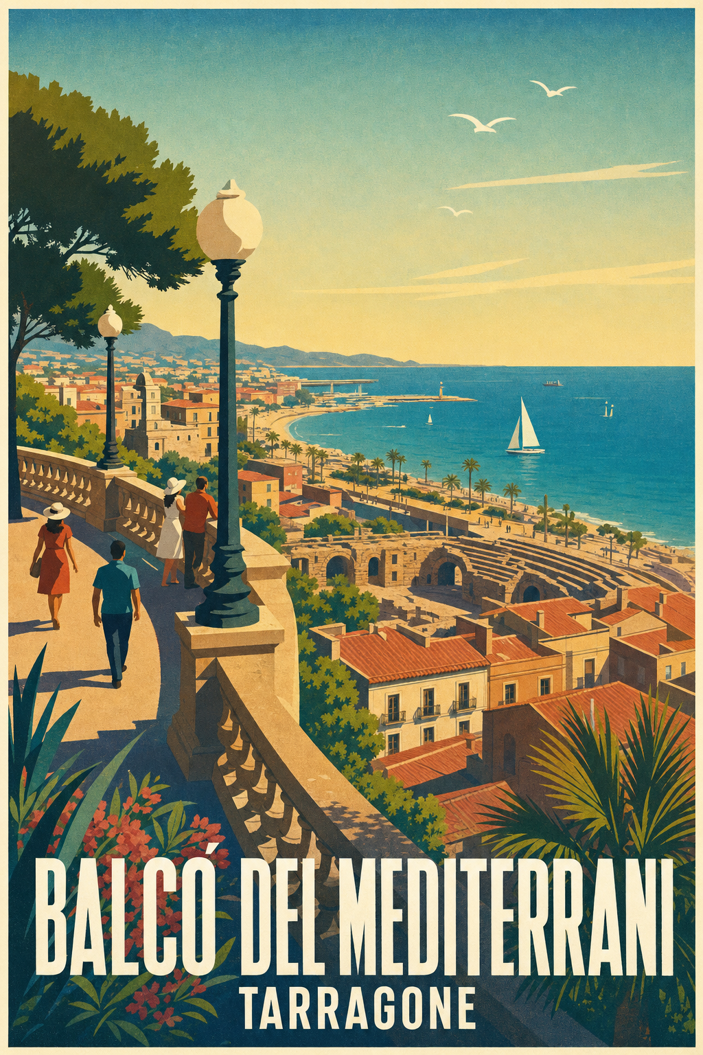 Affiche de Tarragone, poster Balcó del Mediterrani
