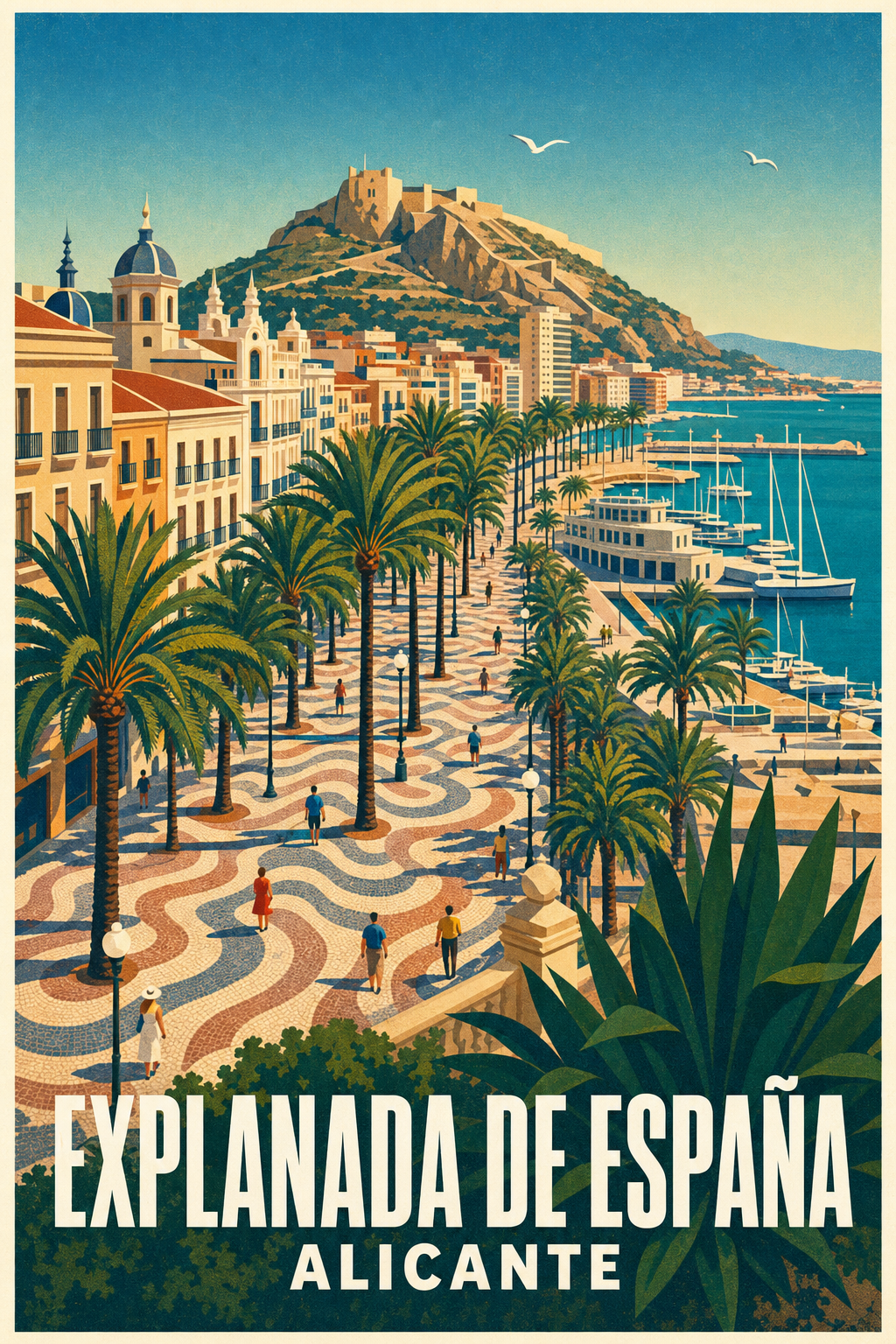 Affiche d'Alicante, poster Explanada de España