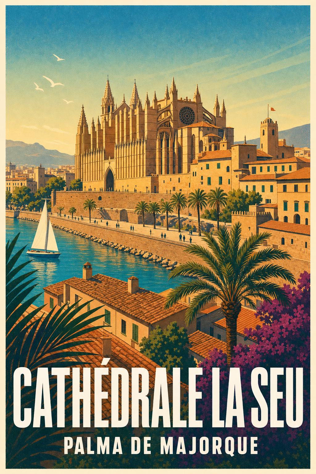 Affiche de Palma de Majorque, poster cathédrale La Seu