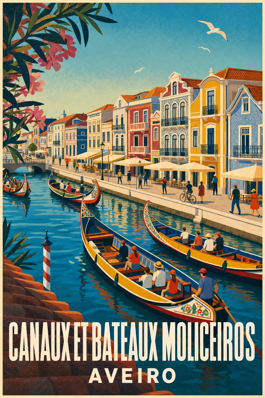 Affiche d'Aveiro, bateaux moliceiros