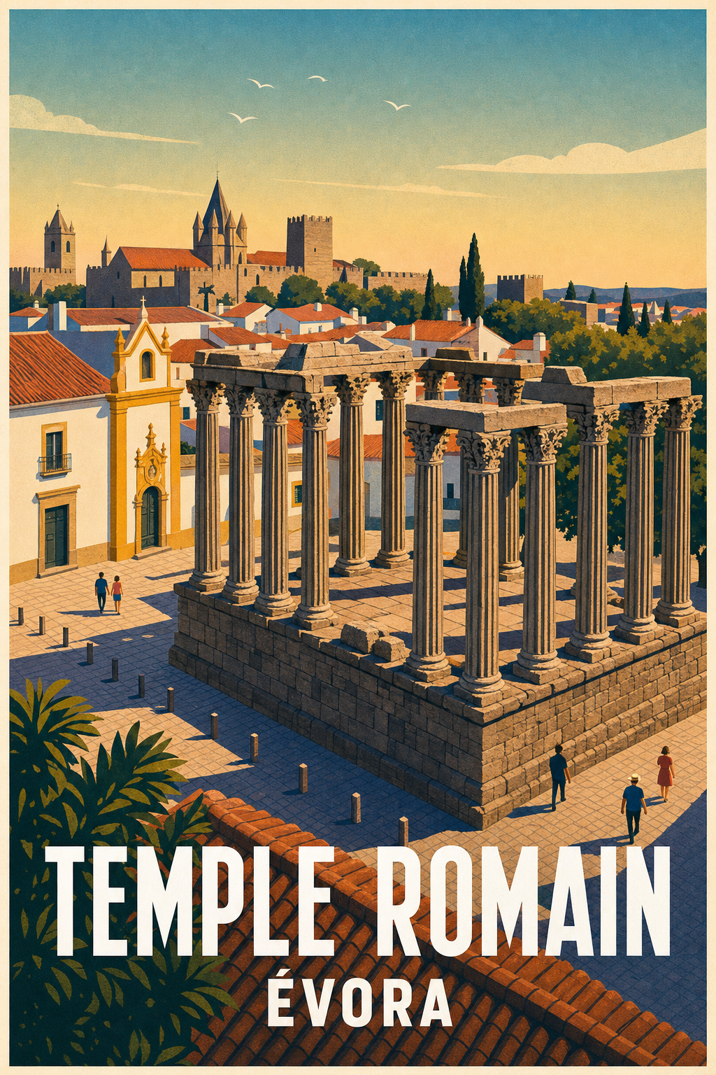 Affiche d'Évora, Temple Romain