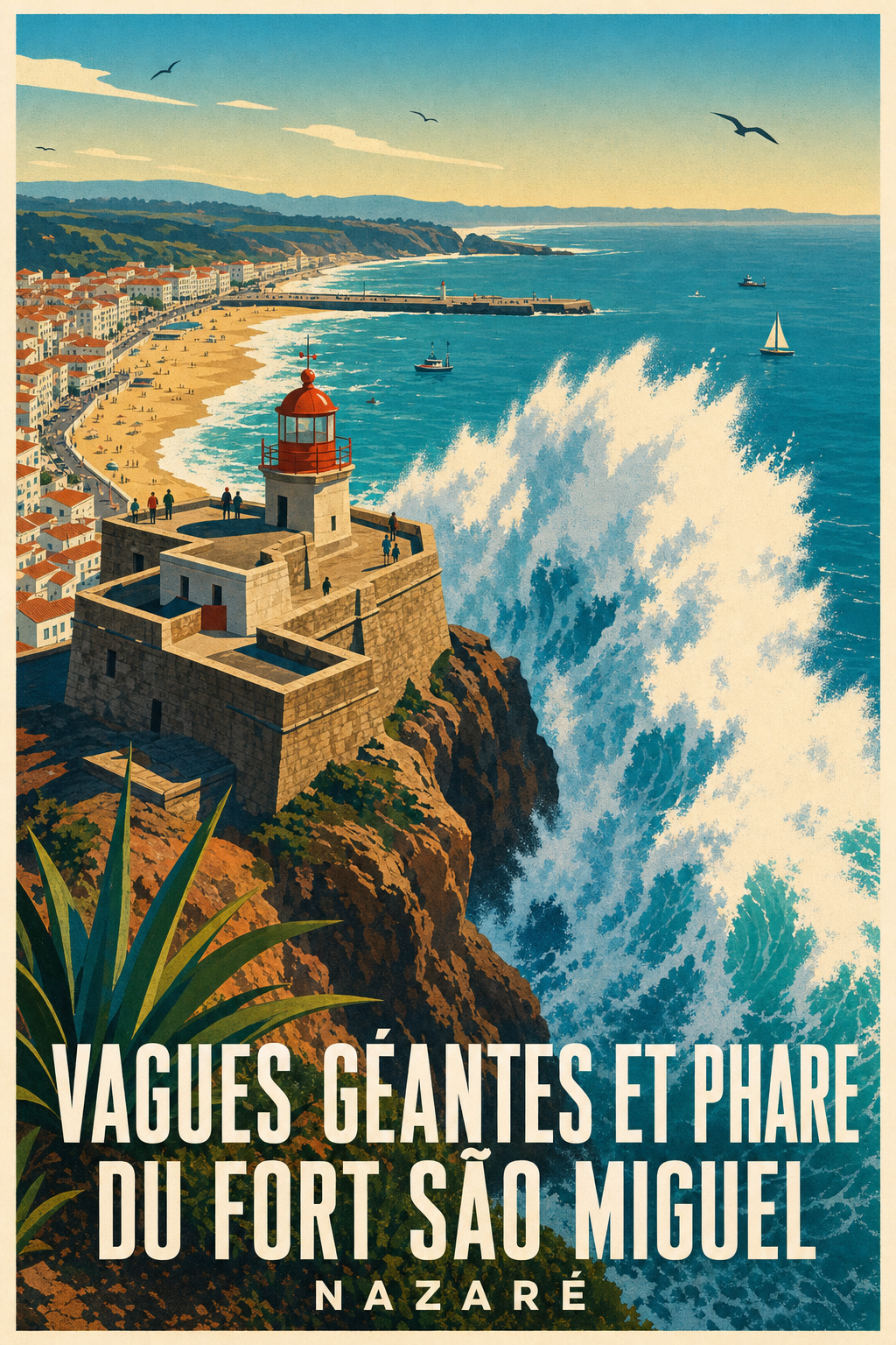 Affiche de Nazaré, phare de São Miguel