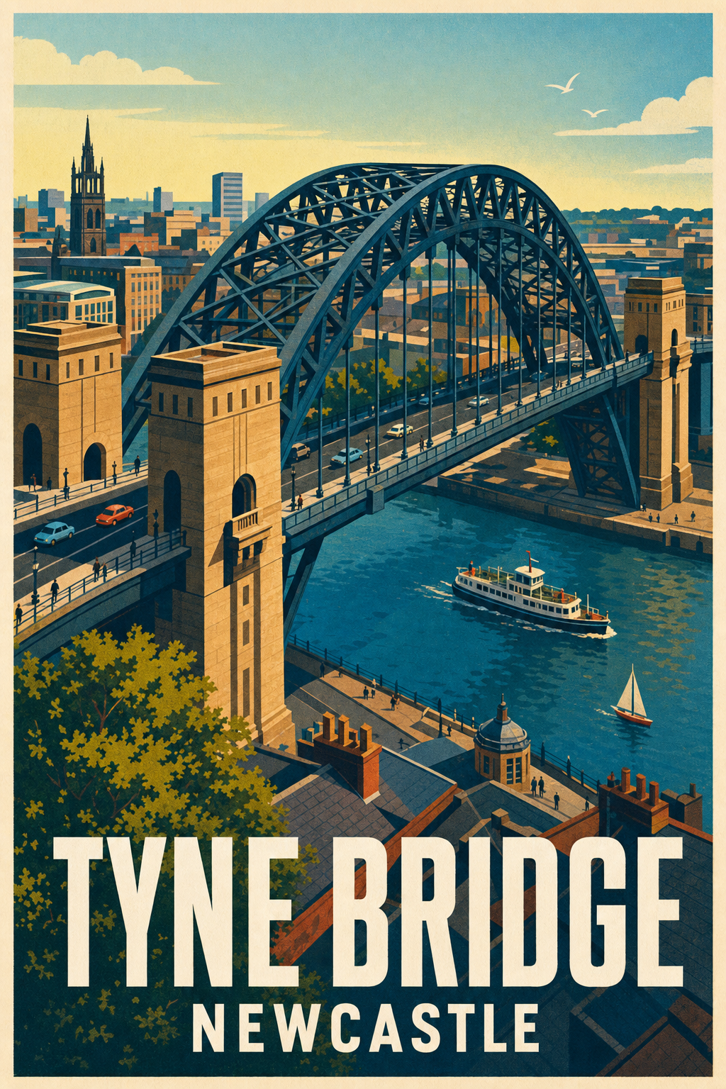 Affiche de Newcastle, Tyne Bridge