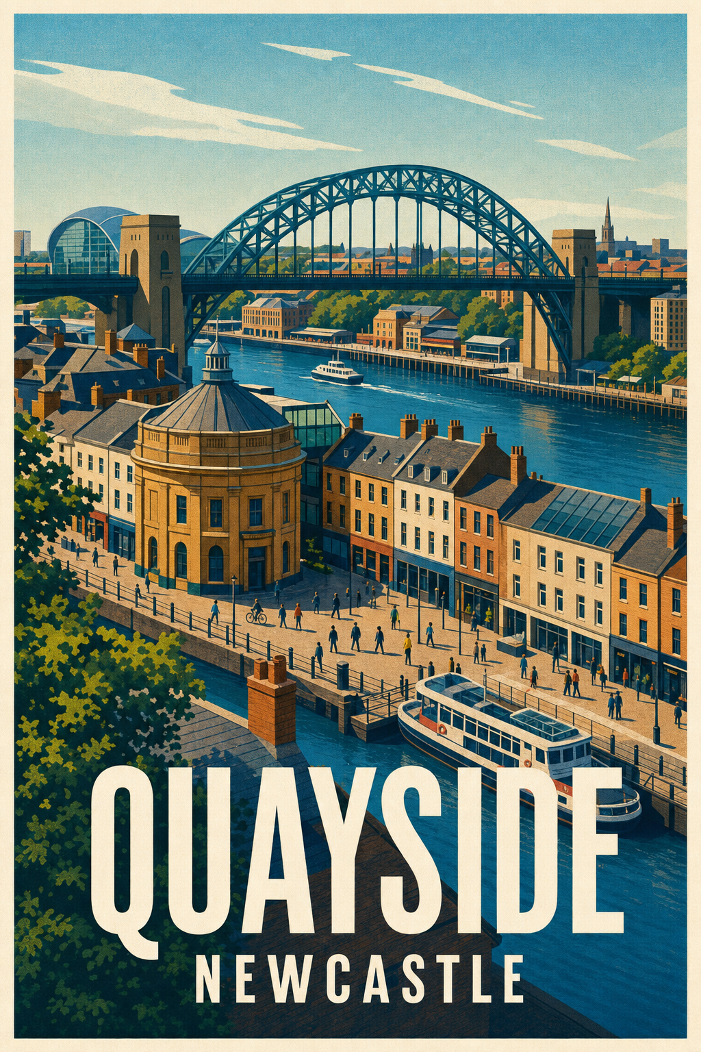 Affiche de Newcastle, poster Quayside