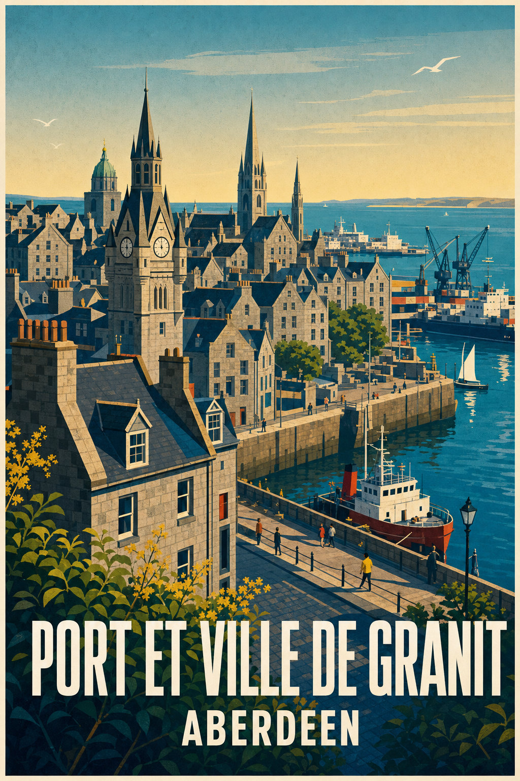 Affiche d'Aberdeen, ville de granit