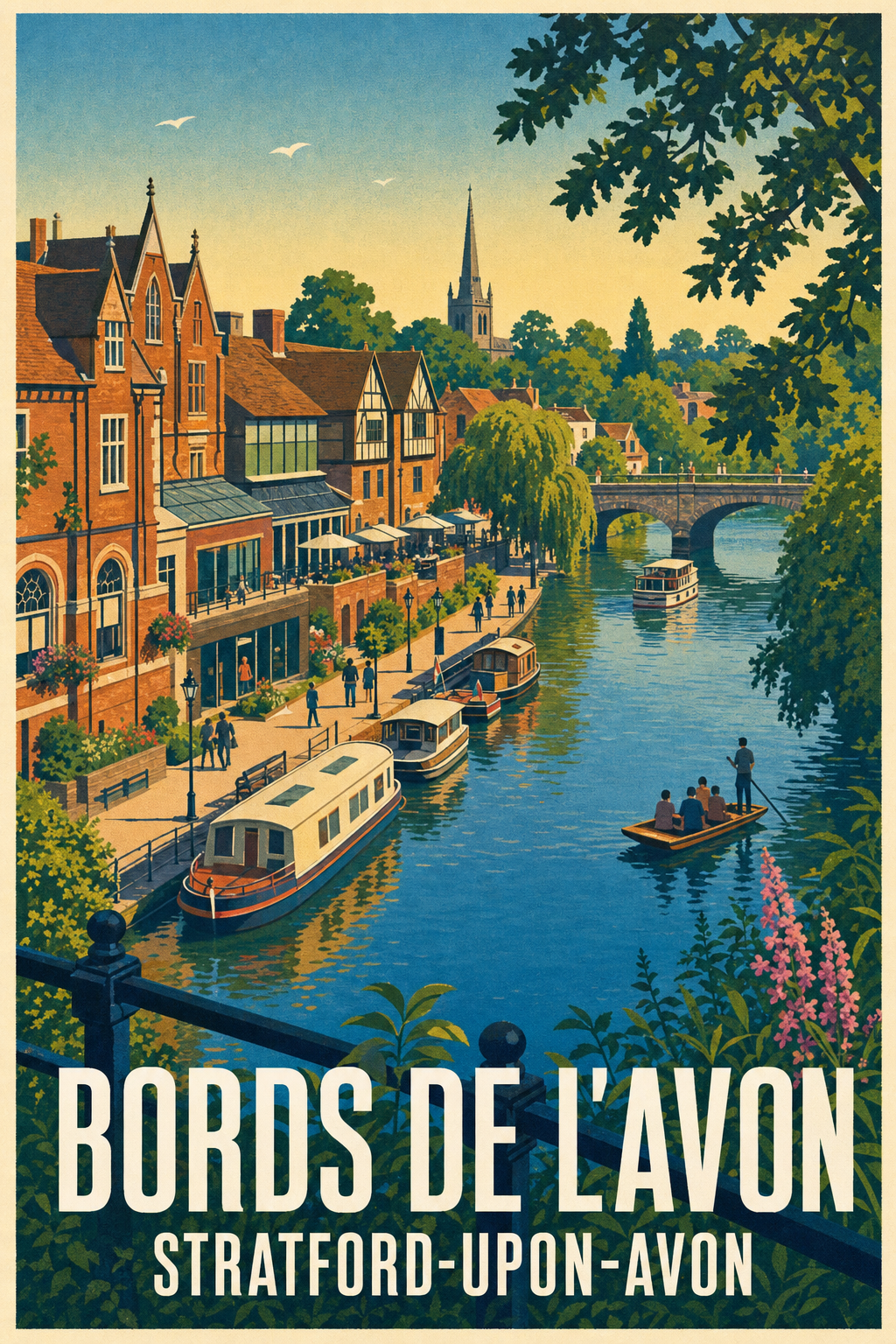 Affiche des Bords de l'Avon, poster Stratford-upon-Avon