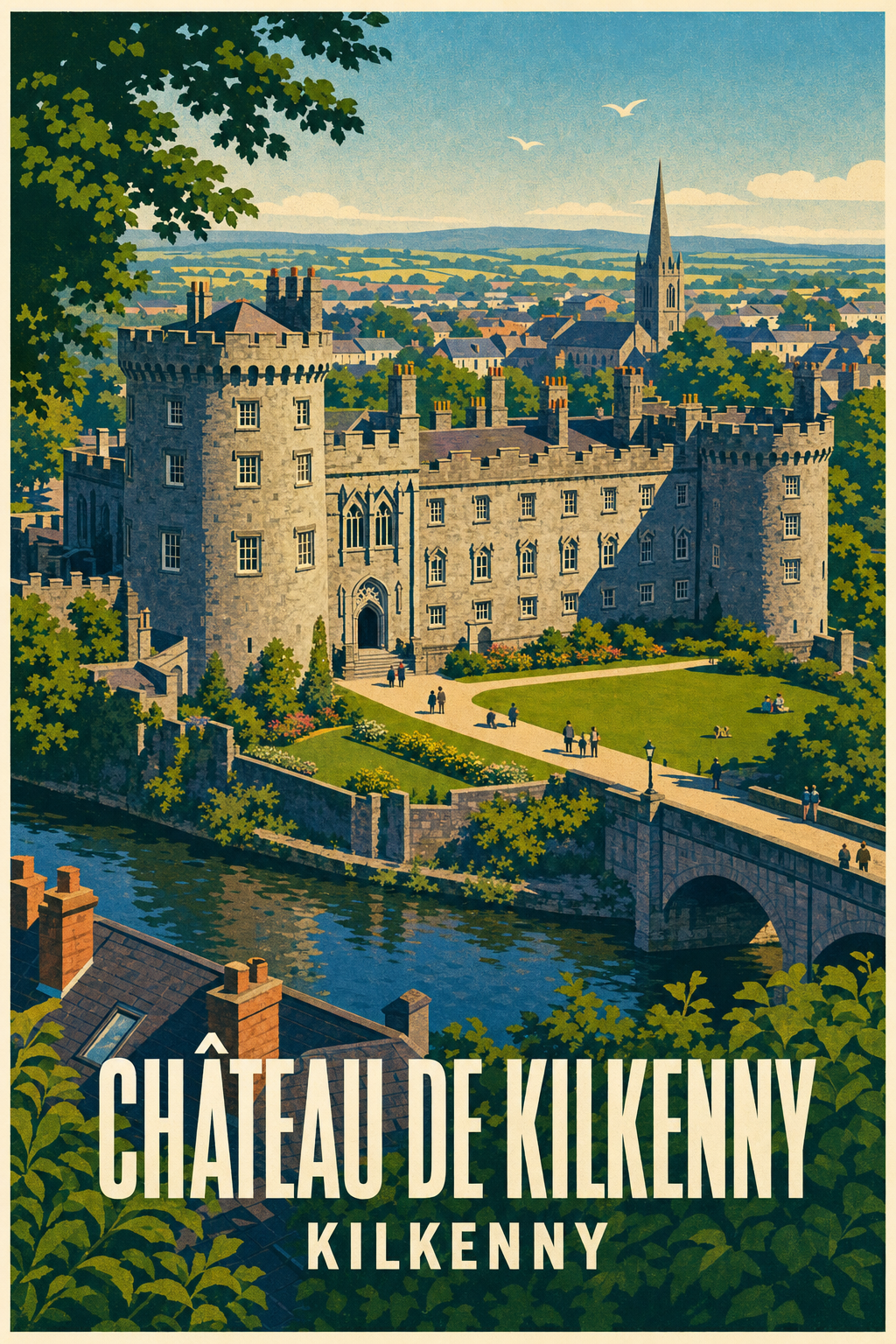 Affiche du Château de Kilkenny, poster médiéval
