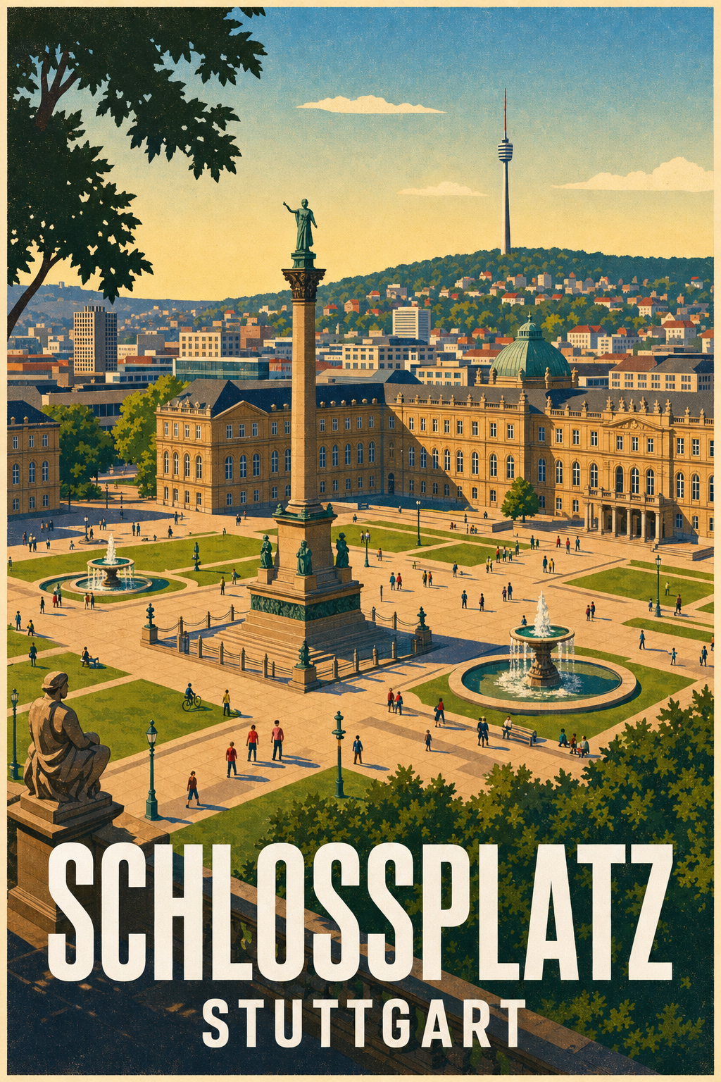 Affiche de Stuttgart, Schlossplatz