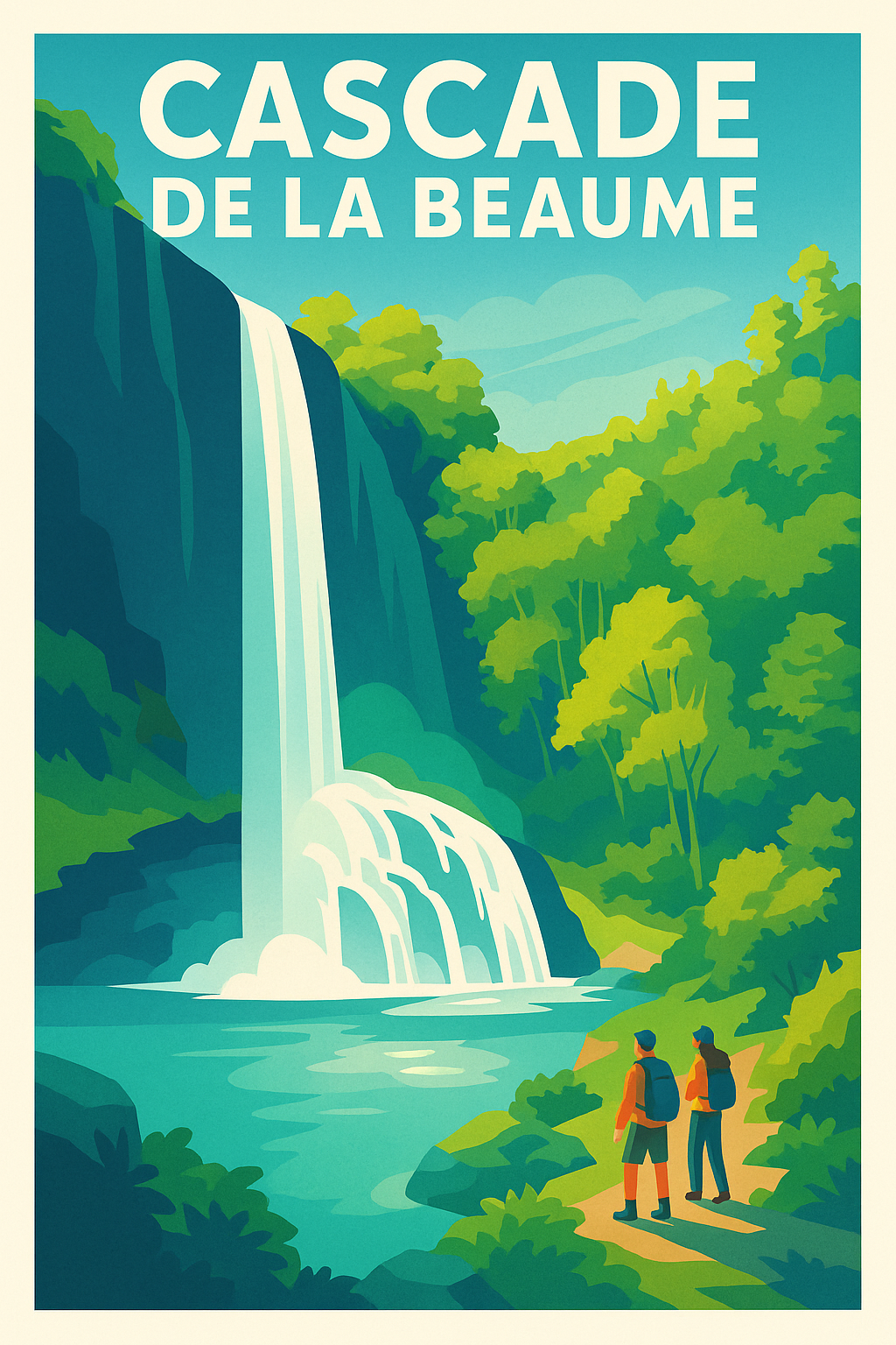 Affiche de Cascade de la Beaume - Évasion sauvage au cœur de la Haute-Loire