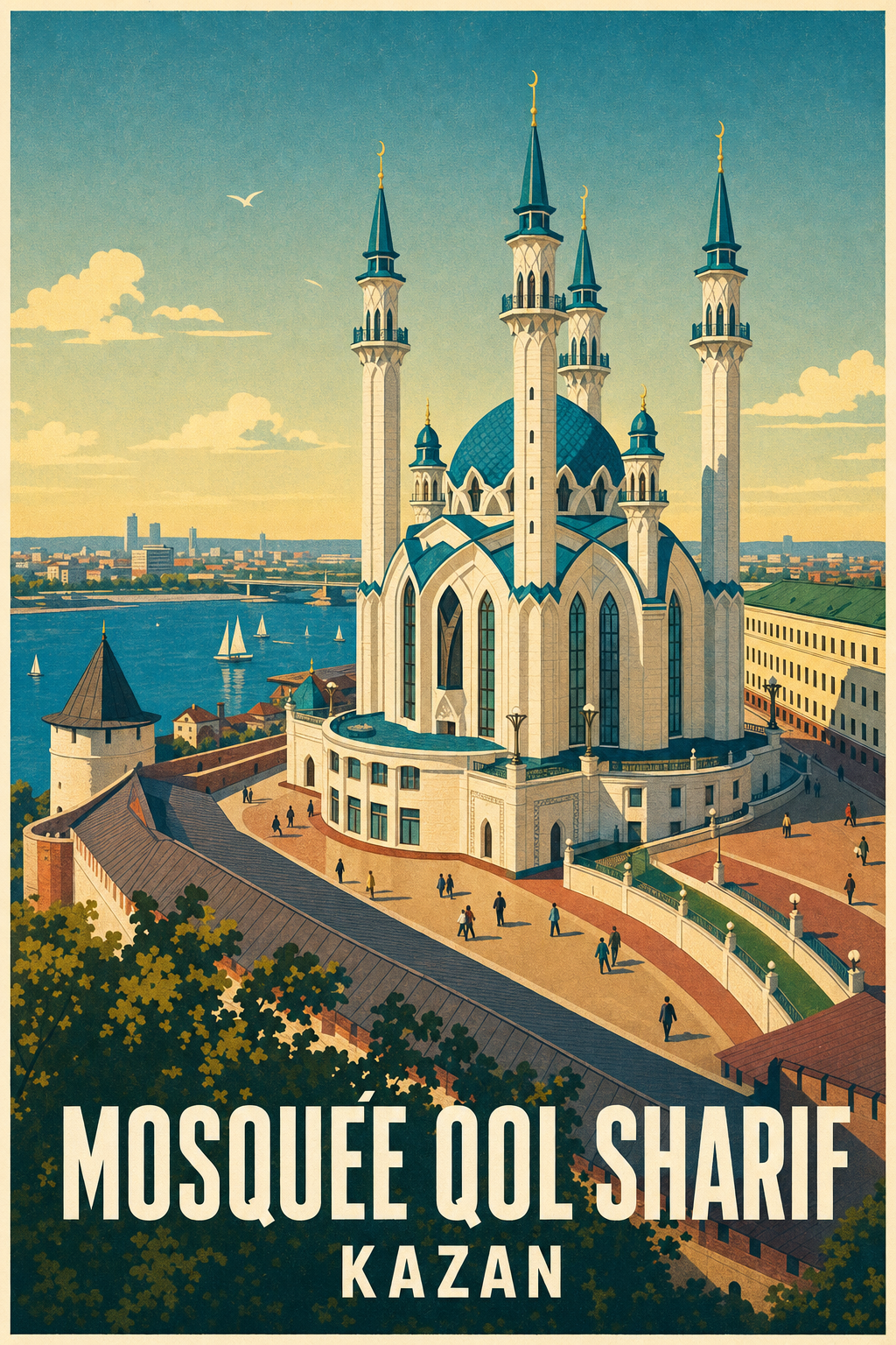 Affiche de la Mosquée Qol Sharif, poster Kazan