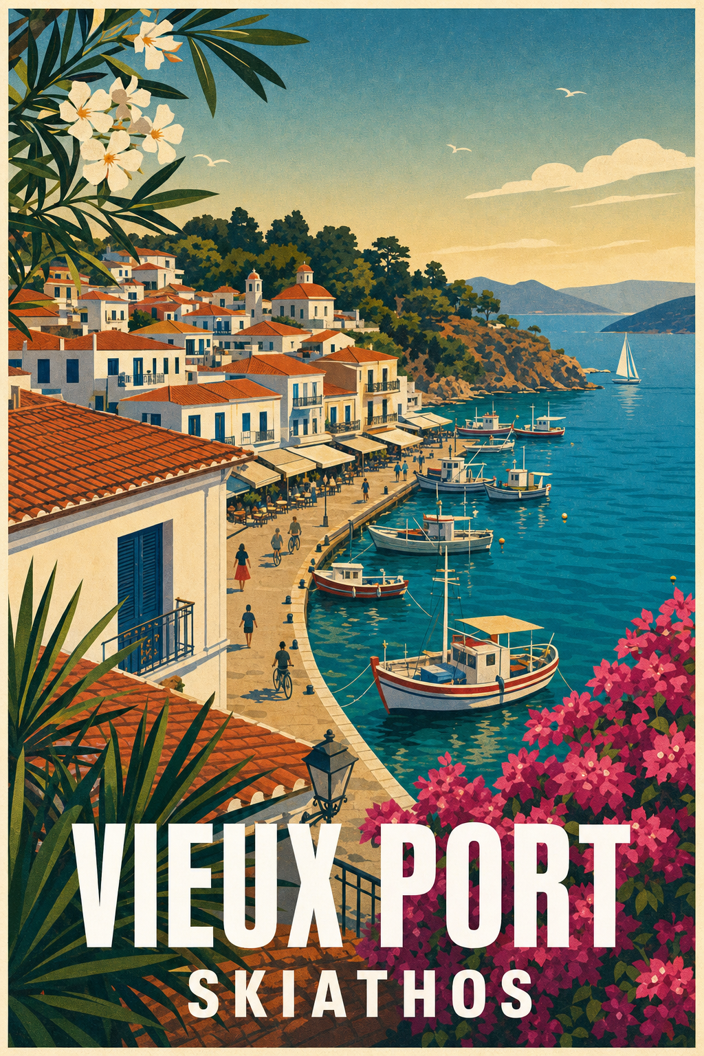 Poster de Skiathos, affiche du Vieux Port
