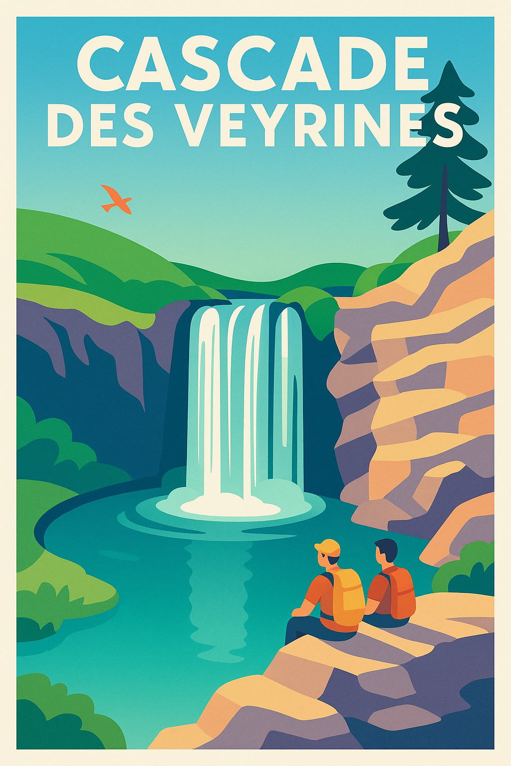 Affiche de Cascade des Veyrines - L'éclat sauvage de l'Auvergne