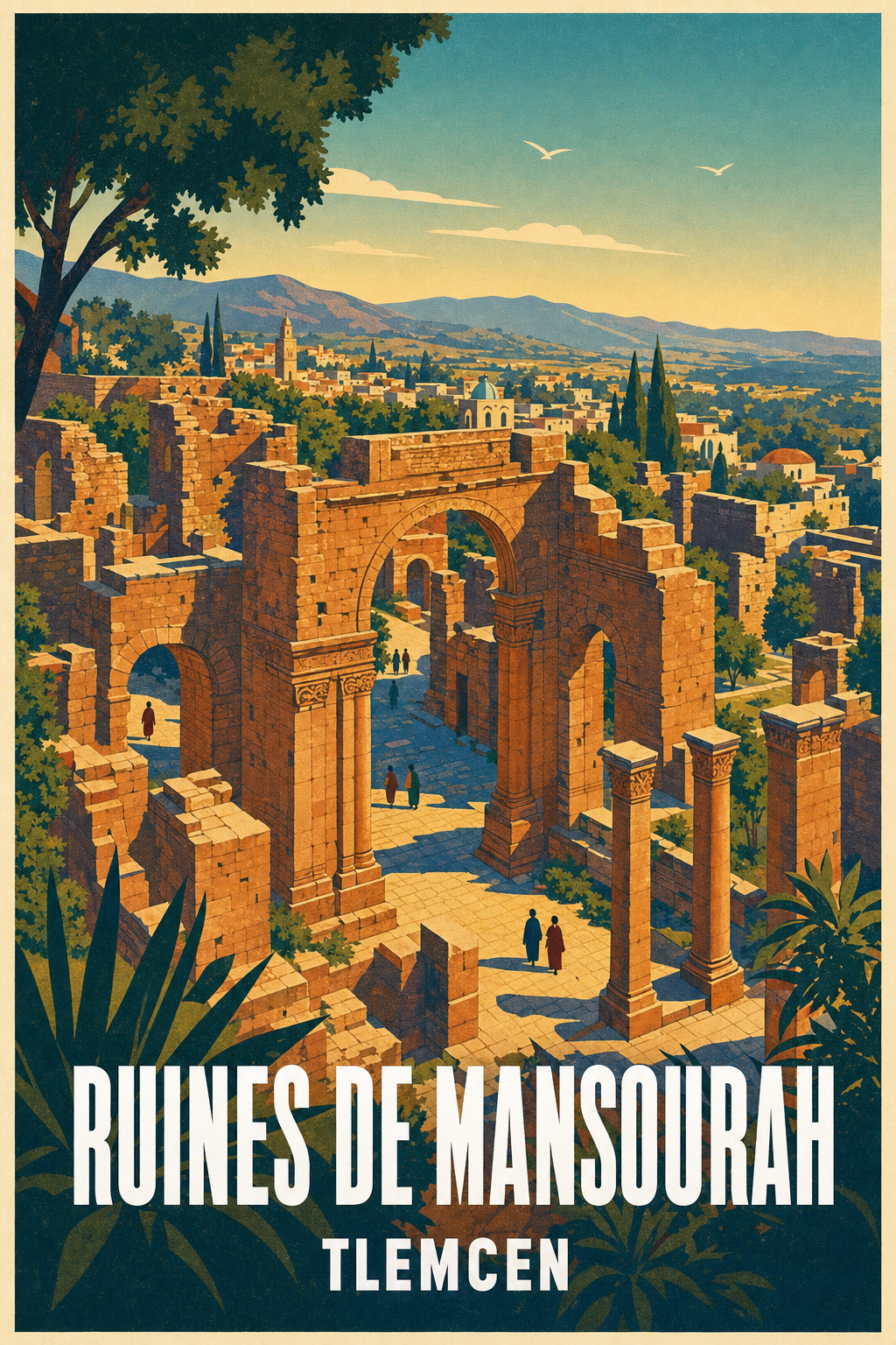 Affiche de Mansourah, poster ruines de Tlemcen