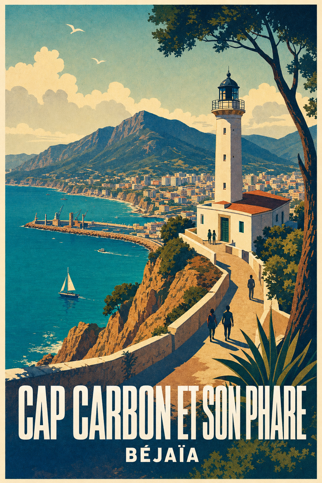 Affiche de Béjaïa, poster du Cap Carbon