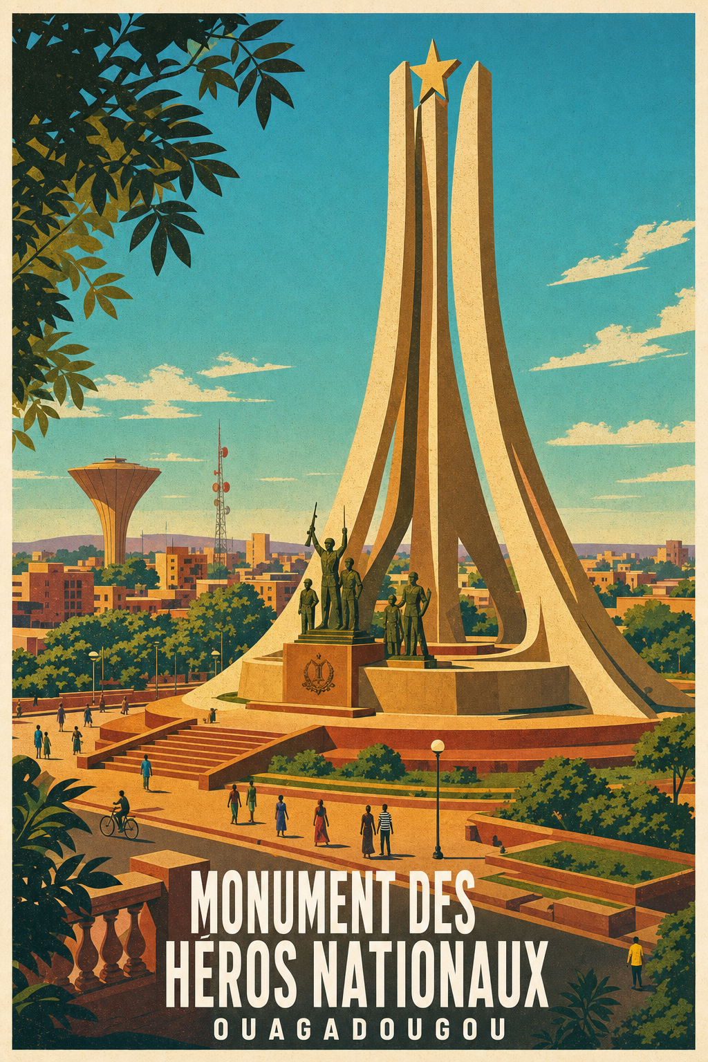 Affiche de Ouagadougou, poster Monument des Héros