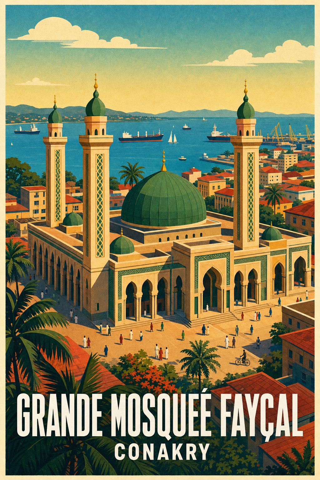 Affiche de Conakry, poster Grande Mosquée Fayçal