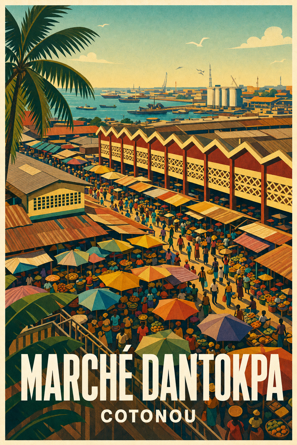 Affiche du Marché Dantokpa, poster de Cotonou