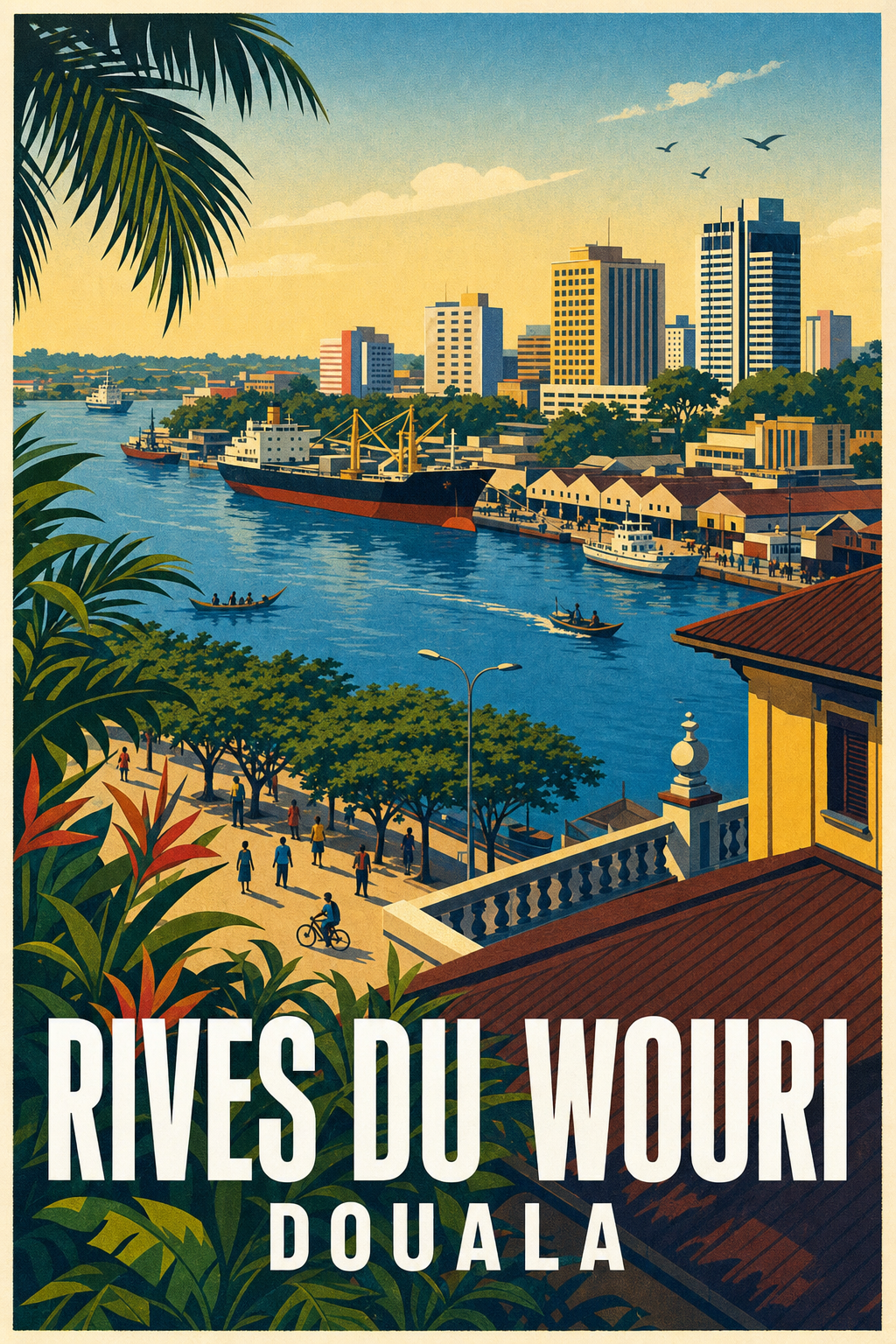 Affiche des Rives du Wouri, poster de Douala