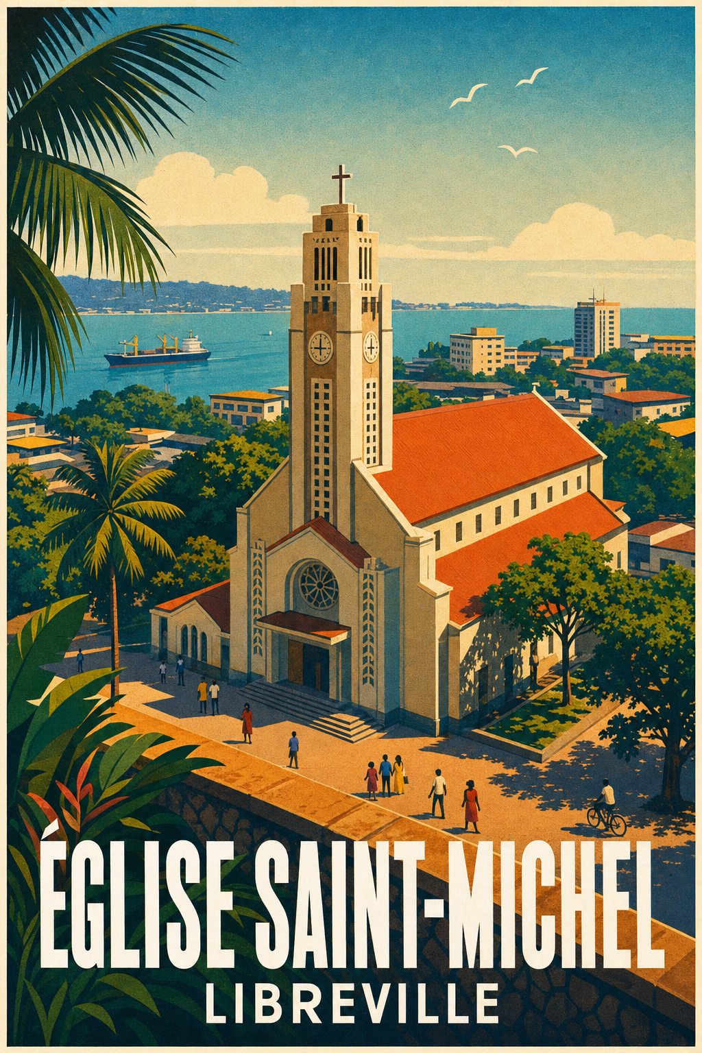 Affiche de Libreville, poster Église Saint-Michel